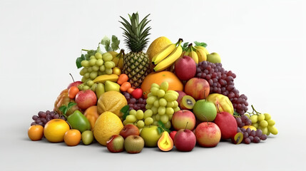 Obraz na płótnie Canvas fruits fruits fruits generative AI