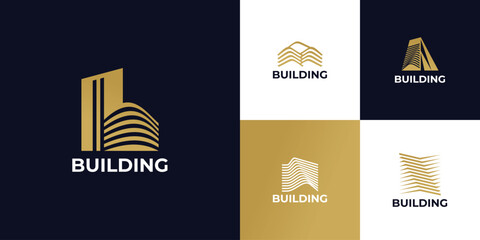 Abstract building logo company, real estate logo idea