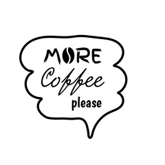 Hand drawn lettering coffee design with quality elements. coffee is always a good idea on black background for print, banner, design, poster. 