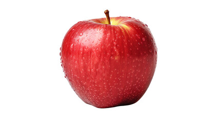 highly detailed apple on transparent background