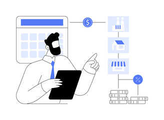 Value added tax system abstract concept vector illustration.