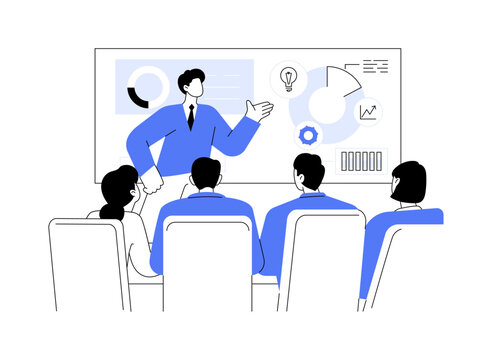 Business presentation abstract concept vector illustration.