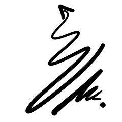 Hand drawn black arrows 