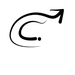 Hand drawn black arrows 