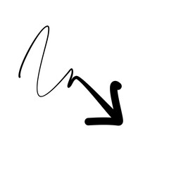 Hand drawn black arrows 