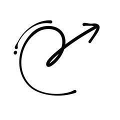 Hand drawn black arrows 