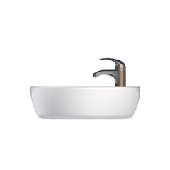 Washbasin isolated on white background, sink, 3D illustration, cg render