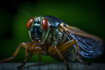 Cicada in nature. Generative AI