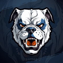 Bully Dog: Emblem and Badge - Modern Gaming Mascot Logo Design for Esports and Sports Teams