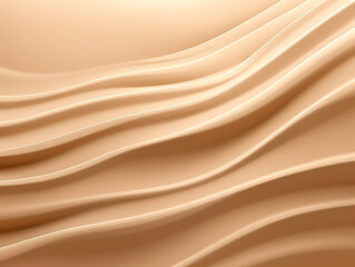 Closeup of beige satin fabric texture background. 3d render illustration.AI Generated