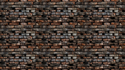 Fototapeta premium Seamless brick wall pattern, created with AI Generative Technology