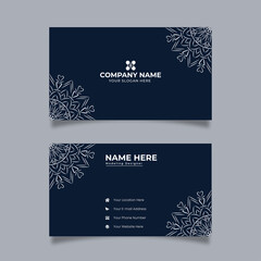 Vector blue and white Business Card Template