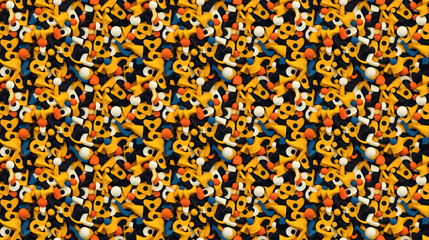 Seamless random shapes pattern, created with AI Generative Technology