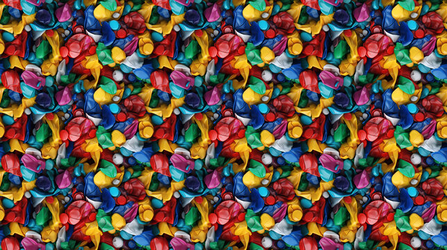 Seamless plastic pattern, created with AI Generative Technology