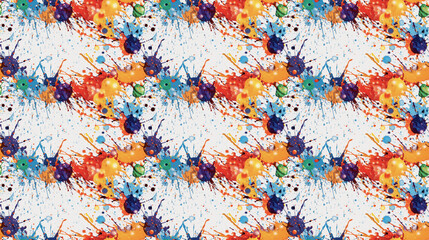 Seamless multi-colored splash pattern, created with AI Generative Technology