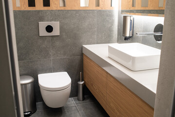 Beautiful design of a public toilet and restroom