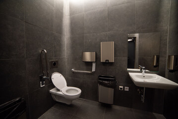 Beautiful design of a public toilet and restroom