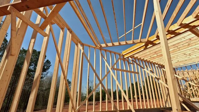 During construction beams sticks were used to construct beam stick house consisting layout joists trusses
