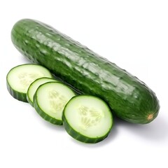 cucumber on white background