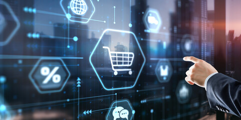 Online E-Commerce business technology internet concept