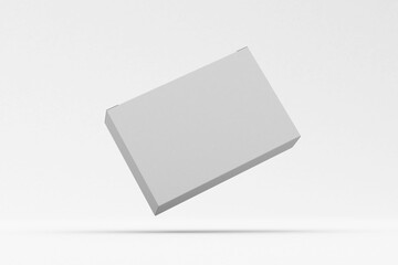 Rectangular pill blister box, packaging template for product design mockup. On transparent background