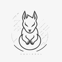 Modern abstract vector squirrel logo template