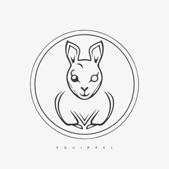 Modern abstract vector squirrel logo template
