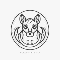 Modern abstract vector squirrel logo template