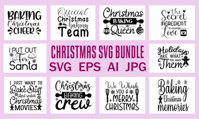 Fototapeta premium Christmas SVG Bundle, Holidays T Shirt Bundle