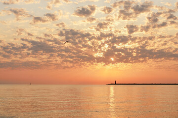 Furious sunset on the Baltic Sea