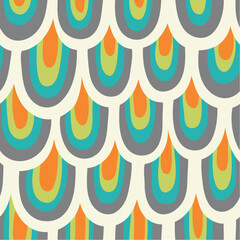 Abstract colorful seamless pattern with striped scales