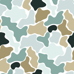 seamless camouflage pattern with abstract organic spots