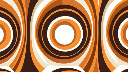 a modern abstract illustration of circles in brown colors, ai generated image