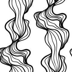 Abstract black and white seamless vector pattern