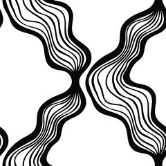 Abstract black and white seamless vector pattern