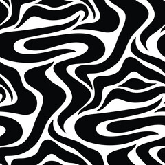 Abstract black and white seamless vector pattern