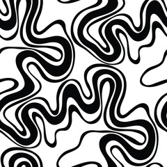 Abstract black and white seamless vector pattern