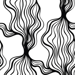 Abstract black and white seamless vector pattern
