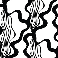 Abstract black and white seamless vector pattern