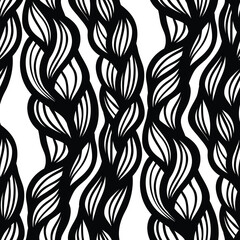 Abstract black and white seamless vector pattern