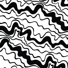 Abstract black and white seamless vector pattern