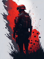 Rememberance day concept. AI generated illustration