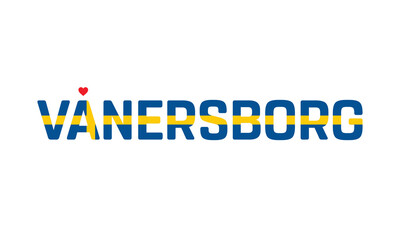 I love Vanersborg, Typographic Design, City of Sweden, Love Vanersborg, Vanersborg, Vanersborg Vector, Love, Vector, Flag of Sweden, I love Sweden