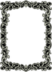 Vector of vintage frame, Calligraphic design elements