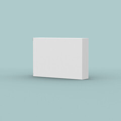 Rectangle cardboard box editable mockup for product branding. Clean background. Front view