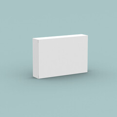 Rectangle cardboard box editable mockup for product branding. Clean background. Front view