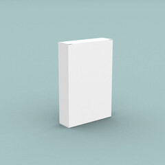 Rectangle cardboard box editable mockup for product branding. Clean background. Front view