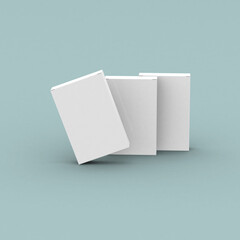 Three rectangle cardboard boxes editable mockup for product branding. Clean background. Front view