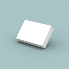 Rectangle cardboard box editable mockup for product branding. Clean background. Front view