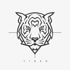 Fototapeta premium Modern abstract vector tiger logo template